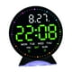 thumbnail image 4 of Reloj despertador digital, reloj de noche, reloj LED, relojes digitales para dormitorio y cocina. Negro Verde, 4 of 9