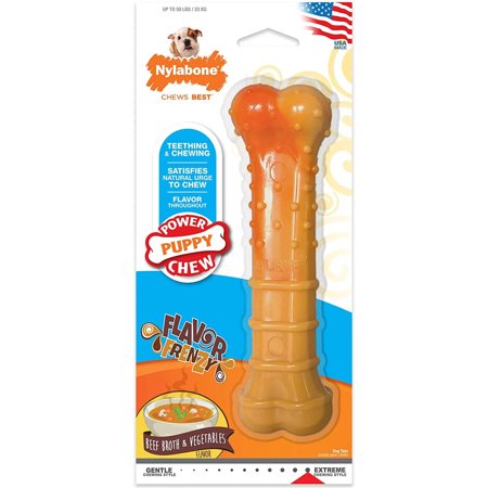 UPC: 0018214850496 | Nylabone Puppy Textured Nylon Bone Puppy Chew Toy Large