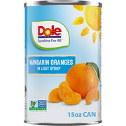 Dole Mandarin Oranges in Light Syrup, Non-GMO Project Verified, 15 oz Can
