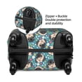 thumbnail image 4 of Lsque PUG HEAD And Flower Printed Luggage Cover, Travel Luggage Protector,Scratch and Dirt Resistant, Fits 18-32 Inch Luggage - X-Large, 4 of 9