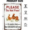 thumbnail image 2 of Chicken Coop Signs,Please Do Not Feed No Matter What The Chickens Tell You Rustic Tin Sign Metal Poster for Home Farmhouse Bar Cafe Pub Garage Man Cave Room 12 x 8 Inch, 2 of 7