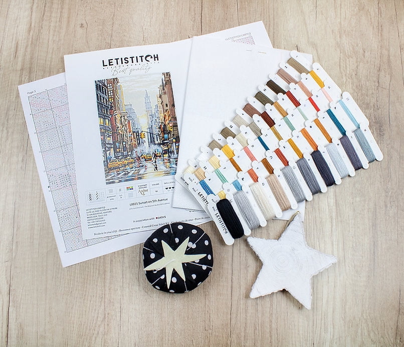 Letistitch Sunset on 5th Avenue Counted Cross-Stitch Kit