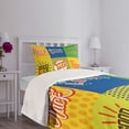 thumbnail image 5 of Ambesonne Vintage Quilted Bedspread Set 2 Pcs, Lucky Pop Art, Twin Size, Multicolor, 5 of 6