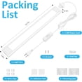 thumbnail image 4 of Under Cabinet LED Lights, 4 Pack Ultra Bright Under Counter Lighting with ON/Off Switch, Linkable Kitchen Light Bars for Closet, Workbench, 4 of 14
