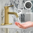 thumbnail image 6 of Brushed Gold Bathroom Faucet Modern Single Handle Bathroom Sink Faucet Single Hole Lavatory Vanity Faucet with Pop-up Drain and Water Supply Lines, 6 of 7