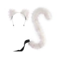 thumbnail image 4 of Disfraz de gato con diadema, orejas y cola, ideal para Halloween o cumpleaños. Color A, 4 of 9