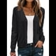 thumbnail image 3 of Cárdigan Corto Suave para Mujer, Suéter Informal Tipo Chal Negro S, 3 of 8