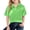 6# Green, variant on Huankd Girls Polo Shirts Long Sleeve School Uniform Classic Color Raglan Button-Up Top Comfortable Tee White 5-6Y