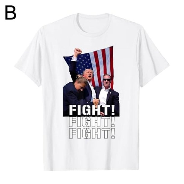 LUVCLS Camiseta con el mensaje "Donald Shooting Fight You Missed" (talla L-3XL)