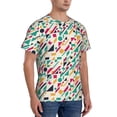 thumbnail image 2 of Vsdgher Colorful Spots Print Men's Dry Fit Mesh Athletic Shirts Moisture Wicking Tennis T-Shirt Tops, 2 of 9