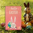 thumbnail image 4 of HongHeng Easter Garden Flag, Easter Decor Bunny Eggs Yard Flag 13x17 Double Sided, Easter Garden Flags Holiday Spring Burlap Signs Home Decorations Rustic Outdoor Farmhouse, 4 of 6