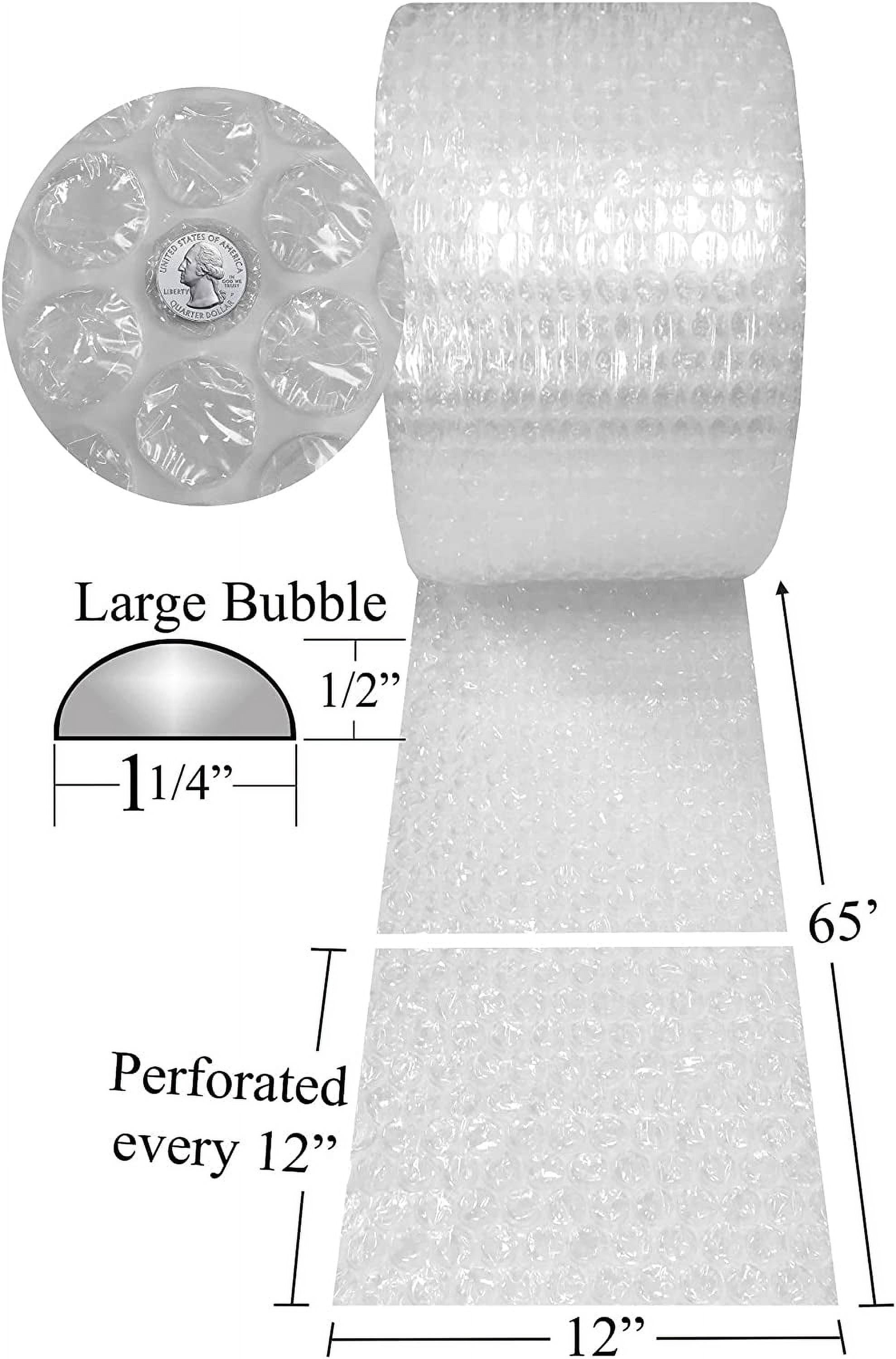 Large Bubble 12" Wide (65-Feet) Clear
