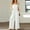 White, variant on Lounge Sets for Women Cotton Linen Spring Summer 2 Piece Sets Solid Color Square Neck Sleeveless Tank Top Matching Wide Leg High Waisted Elastic Casual Pants with Pockets
