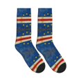 thumbnail image 4 of Athletic Socks Retro Cape Verde Flag Sport Running Calf Socks Crew Socks for Men Women, 4 of 7
