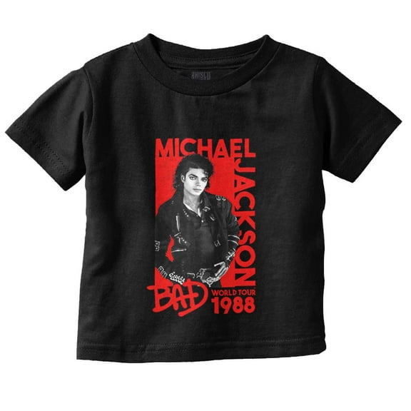 Michael Jackson Bad World Your 1988 Toddler Boy Girl T Shirt Infant Toddler Brisco Brands 6M