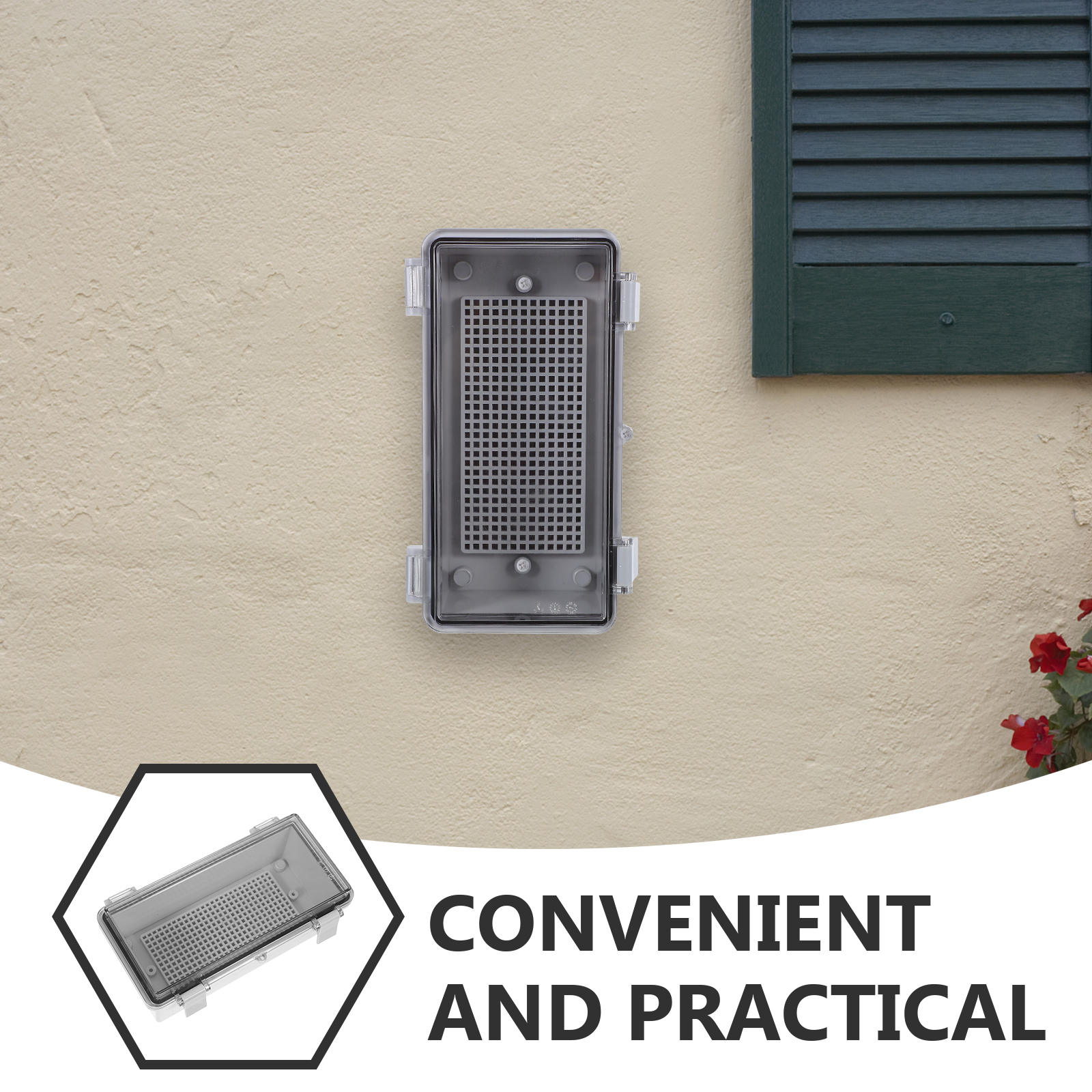 LOLIPPYY Plastic Electrical Enclosure Box for Outdoor Use, Multi-Purpose Protective Plug Box, 1 Piece