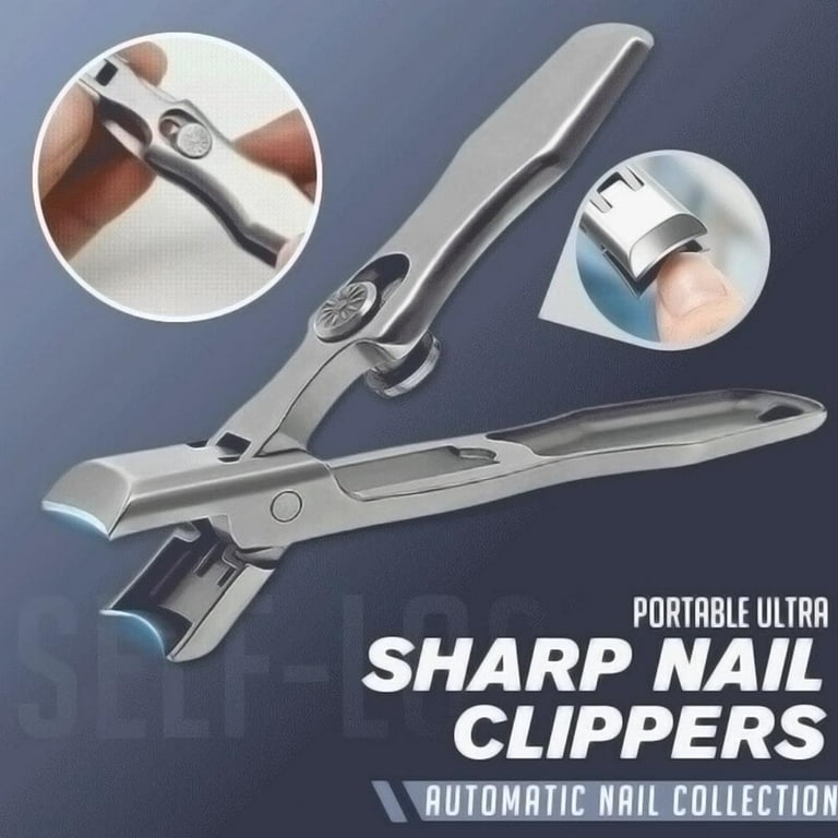 Lobodt Nail Clipper, Anti Splash Nail Clipper,Long Handled Ultra Sharp and  Sturdy Stainless Steel Large Toe Nail Clippers with Built-in Nail File,  Suitable for Thick Nails - Yahoo Shopping