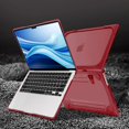 thumbnail image 5 of Mosiso Case for MacBook Air 13.6 inch Case 2025-2022 M4 A3240 M3 A3113 M2 A2681, Heavy Duty Hard Shell with Fold Kickstand&Keyboard Cover&Screen Film, Red, 5 of 8