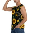 thumbnail image 3 of Bixox Men's Sunflowers Printed Shirt Sleeveless Fitness Tank Top-X-Large, 3 of 7