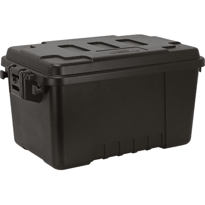 Plano Military Outdoor Storage Trunk Locker Box Lockable w/ Wheels Black 