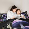 thumbnail image 5 of Manfei Female Men Purple Mushroom Full Size Comforter Sets 3-Piece,Starry Sky Bedding Comforter Set,Botanical Plants Lightweight Bedding Sets,Microfiber Bedroom Decor,Reversible, 5 of 8