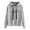 Gray, variant on Valentine's Day Gifts Borniu Women's Fashion Casual Long Sleeve Print Hooded Pocket Sweatshirt Tops Blouse