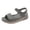 Gray, variant on Womens Orthopedic Sandals Walking Comfortable Arch Support Open Toe Slip on Adjustable Strap Wide Width Summer Holiday Slides Shoes Khaki Size 8.5