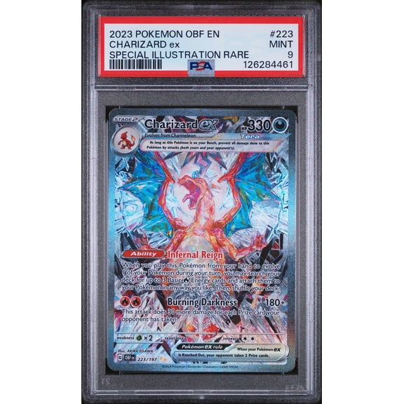 Collectible Graded 2023 Pokemon Obsidian Flames Charizard Ex SIR Holo PSA 9 #223/197 Trading Card