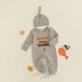 thumbnail image 4 of Aayomet Baby Boy Thanksgiving Outfit Little Turkey Footie Romper Newborn Clothes,Baby Thanksgiving Outfit Boy Long Sleeve Jumpsuit with Hat, 4 of 8