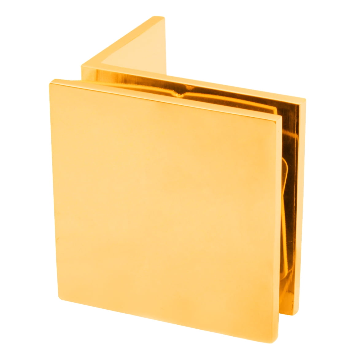 CRL SGC037GP Gold Plated Fixed Panel Square Clamp With Small Leg