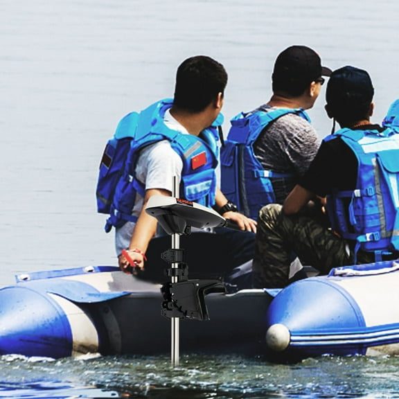 Electric Trolling Motor 12V 65lbs Thrust Transom Mounted with Adjustable Handle Fishing Boat Engine Marine Propeller for Fishing Boats Kayak Inflatable Boat No Battery (65lbs)