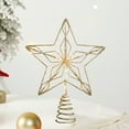 thumbnail image 5 of Xuniizn Star Tree Topper, Glitter 3D Shatterproof Star, Christmas Tree Top Decor for Indoor Outdoor Holiday Home Party, Metal, Gold, 5 of 7