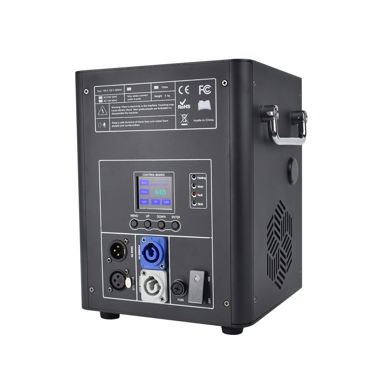 4PCS Large Cold Spark Machine DMX512 Firework Machine  for Wedding Stage Party DJ Disco,Black with FlightCase