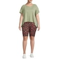 thumbnail image 3 of Terra & Sky Women's Plus High Rise Bike Shorts, 2-Pack, 3 of 5