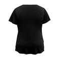 thumbnail image 2 of Women's Crew Neck Short Sleeve Ruffle Top, 2 of 4
