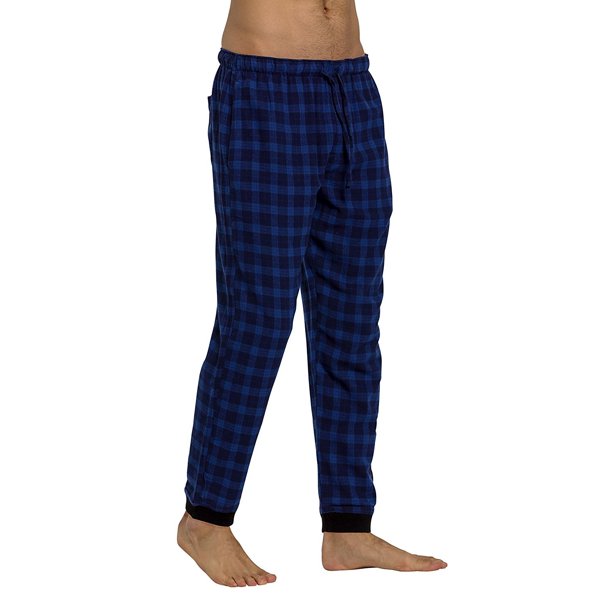 patterned flannel jogger pajama pants for men
