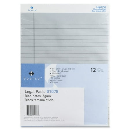 Sparco Colored Legal Ruled Pads