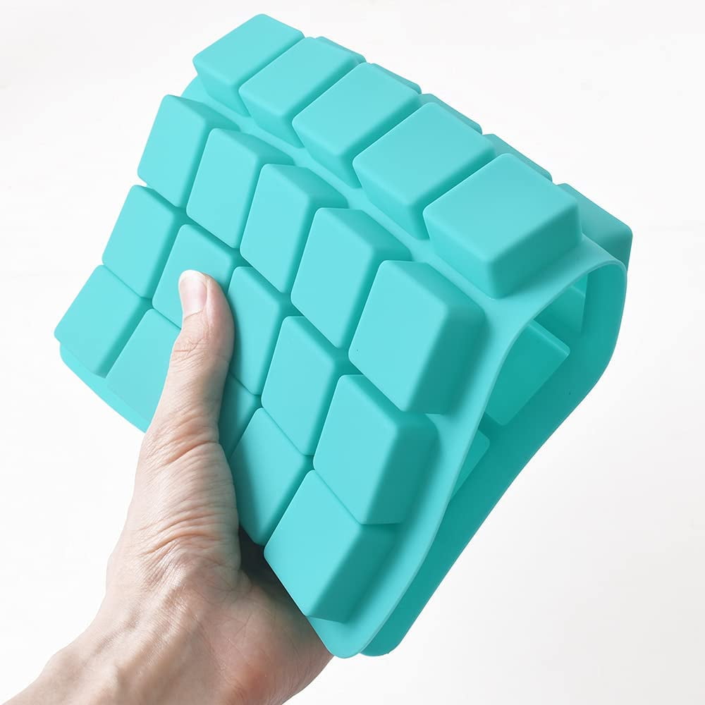 40 Cavities Square Silicone Mold, for Making Chocolate Candy, Ice Cube Tray, Truffles Pralines, 3 Packs and 2 Droppers