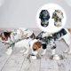 thumbnail image 4 of Camiseta de verano de 2 piezas para perros, camiseta estilo hawaiano para perros, camiseta estilo vacaciones en la playa para perros, ropa transpirable azul y blanca para perros (talla S), 4 of 5
