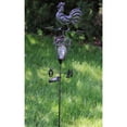 thumbnail image 4 of Northlight 46.5" Black Rooster Solar Powered LED Outdoor Metal Lantern with Weathervane, 4 of 5