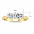 thumbnail image 5 of SuperJeweler 1 Carat Moissanite Three Stone Ring in 14 Karat Yellow Gold for Women, 5 of 6