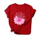 thumbnail image 4 of Puntoco Blusa de manga corta con estampado de moda para mujer, divertida camiseta de cuello redondo, 4 of 4