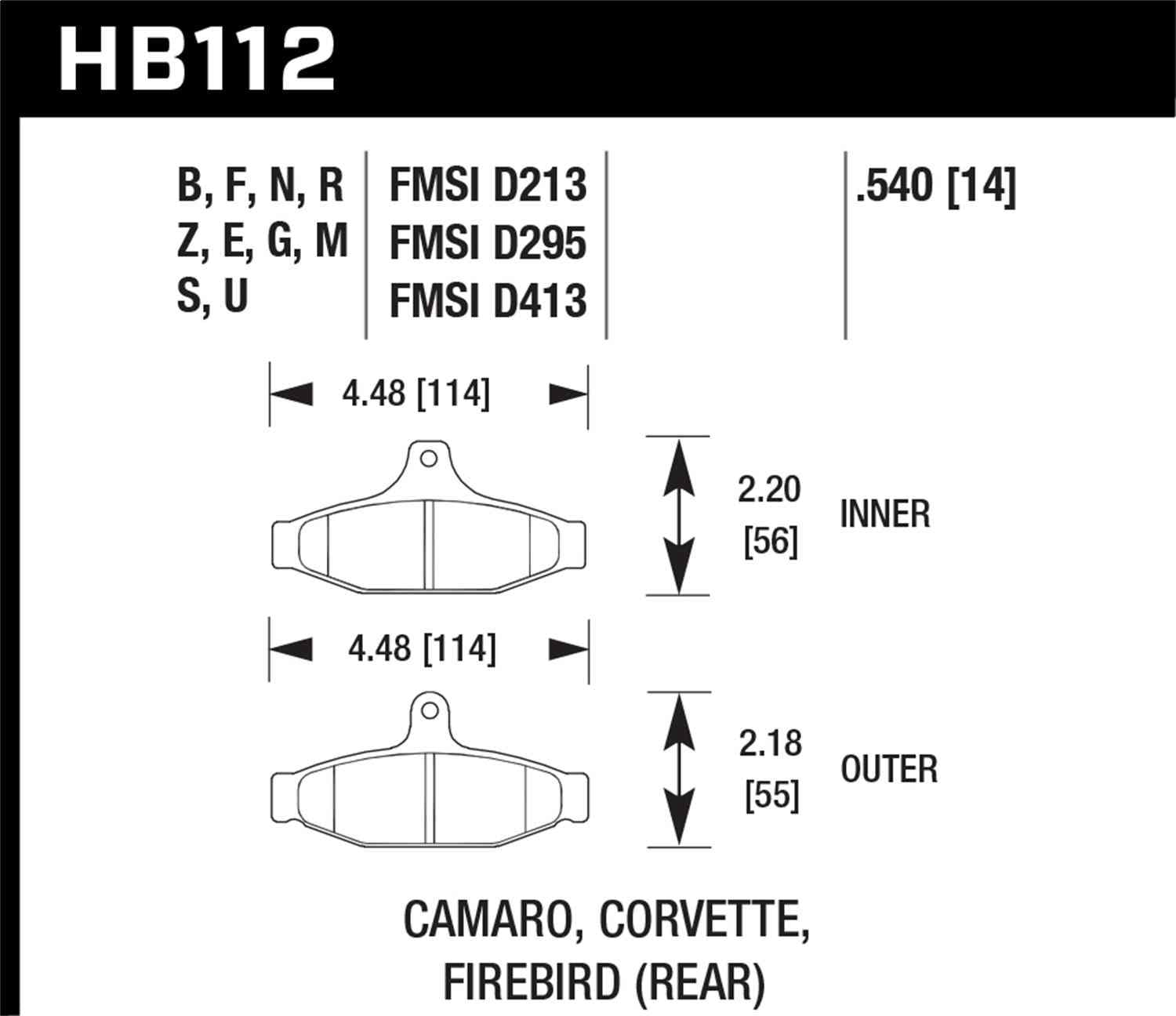 Hawk 85-97 Chevrolet Camaro w/Rear Disc Brakes/84-96 Chevrolet Corvette DTC-60 Race Rear Brake Pads Fits select: 1995-1997 PONTIAC FIREBIRD FORMULA/TRANS AM, 1994 PONTIAC FIREBIRD FORMULA/TRANS AM GT