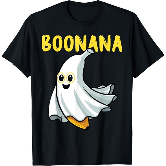 Cute Boonana Ghost Funny Banana Halloween Men Women Kids T-Shirt