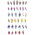 thumbnail image 2 of 50pcs 1/87 Train Railroad Scale People Seated Male and Female Painted Figures, 2 of 8