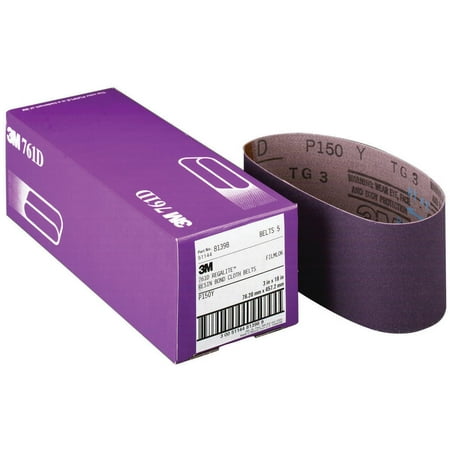3M 761D Resin Bond Power Sanding Belt, 24 in x 4 in, P60 Grit