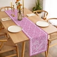 thumbnail image 3 of Valentine's Day Table Runner - 108 Inch Long, Kitchen Dining Table Runner Dresser Scarves, Pink Love Rustic Retro Abstract Art Farmhouse Decor for Coffee Tables Wedding Party Banquet, 3 of 8