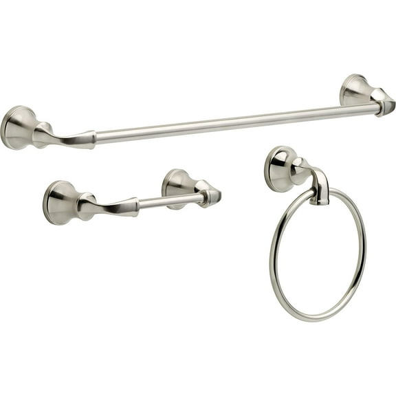 Delta LRN63-BN Lorain 3 Piece Bath Hardware Set Brushed Nickel Finish