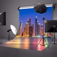 thumbnail image 2 of ABPHOTO Polyester 5x7ft City Night Backdrop Waterfront City Night Photography Background and Studio Photography Backdrop Props, 2 of 5