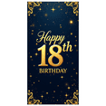 thumbnail image 2 of LUUFILx Elegant 18th Birthday Backdrop Banner Photography Props Party Supplies Decorations Happy Birthday Celebration Background Decors, 2 of 8